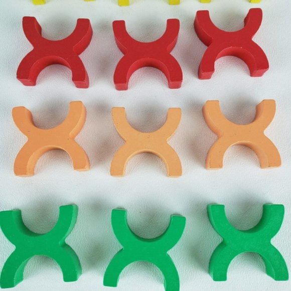 Ankyo Wooden Building Blocks "X" Shape Set Of 15 - Picture 2 of 3
